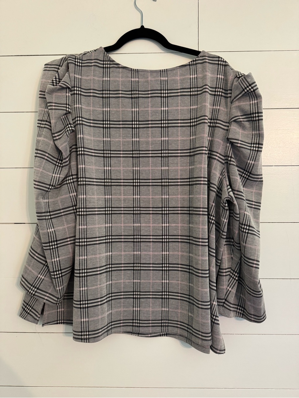 Cato Lilac Plaid Top
